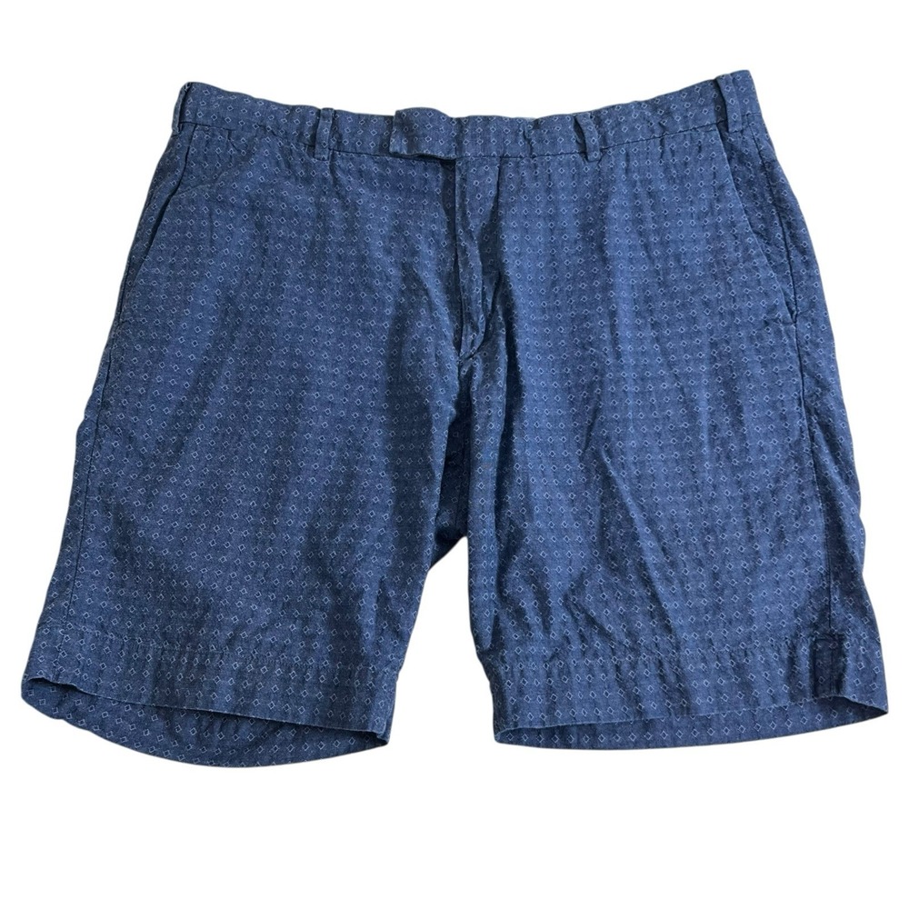 Polo Ralph Lauren Mens 36 Blue Geometric Print Straight Fit 8" Inseam Shorts